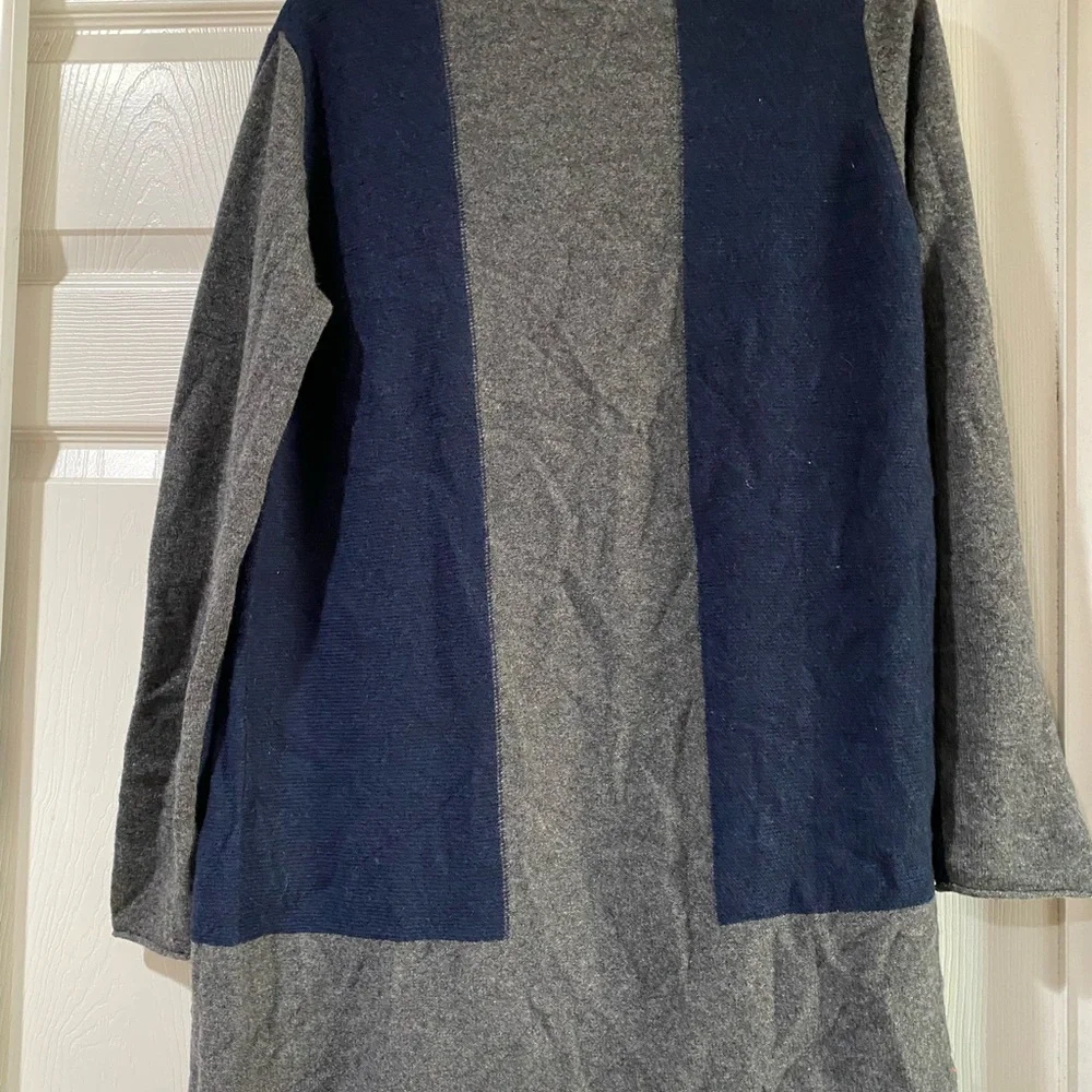 Cashmere Cashmere Stitch‎ Fix Blue & Gray Open Front Cardigan Size Large